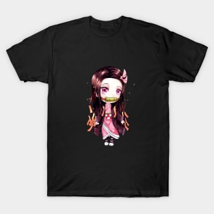 chibi nezuko kamado kimetsu no yaiba T-Shirt